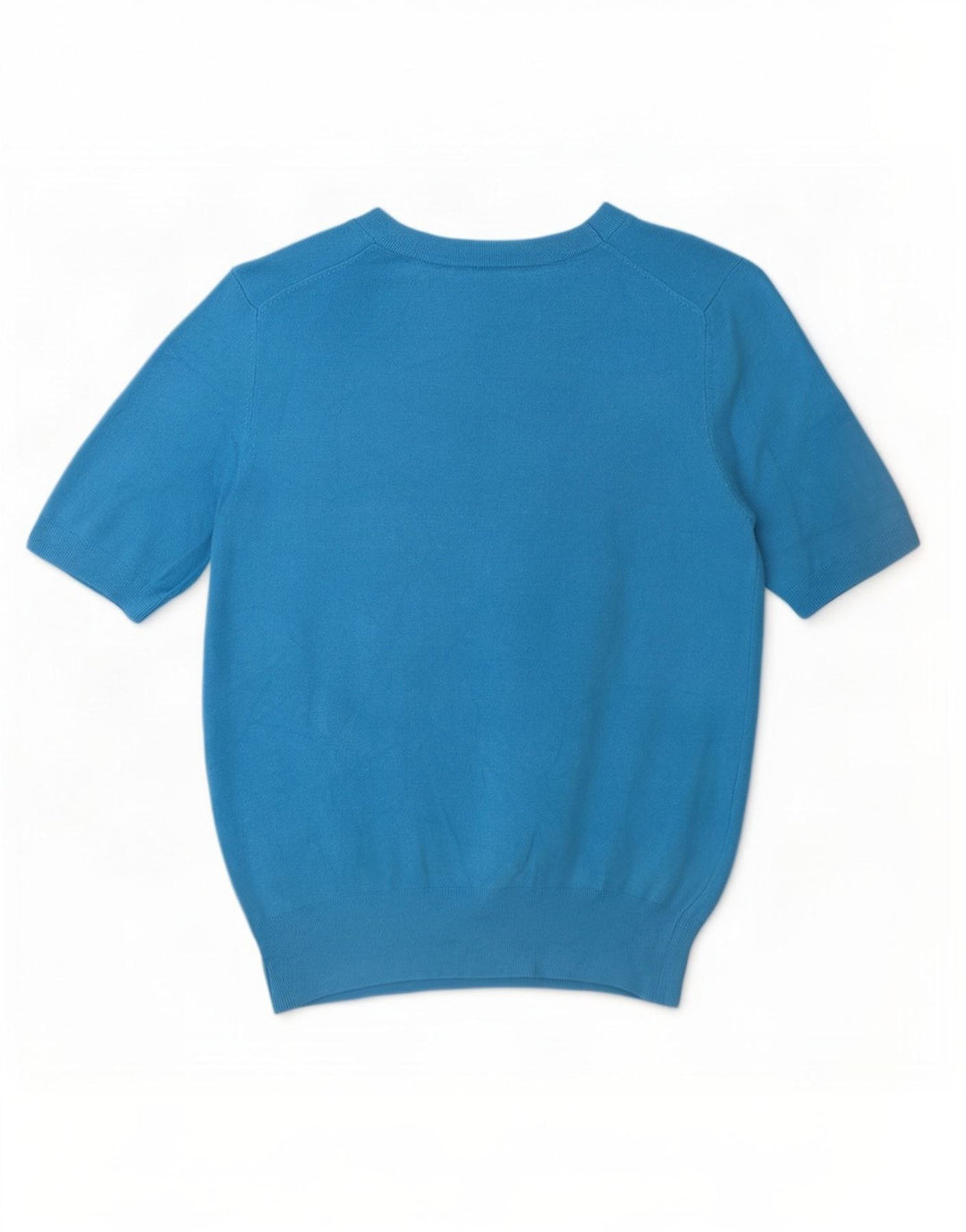 Zara Damen T-Shirt Top UK 12 Mittelblaue Viskose