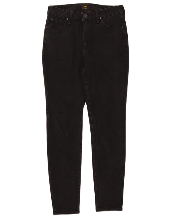 Lee Damen Scarlett High Skinny Jeans W31 L28 Schwarze Baumwolle
