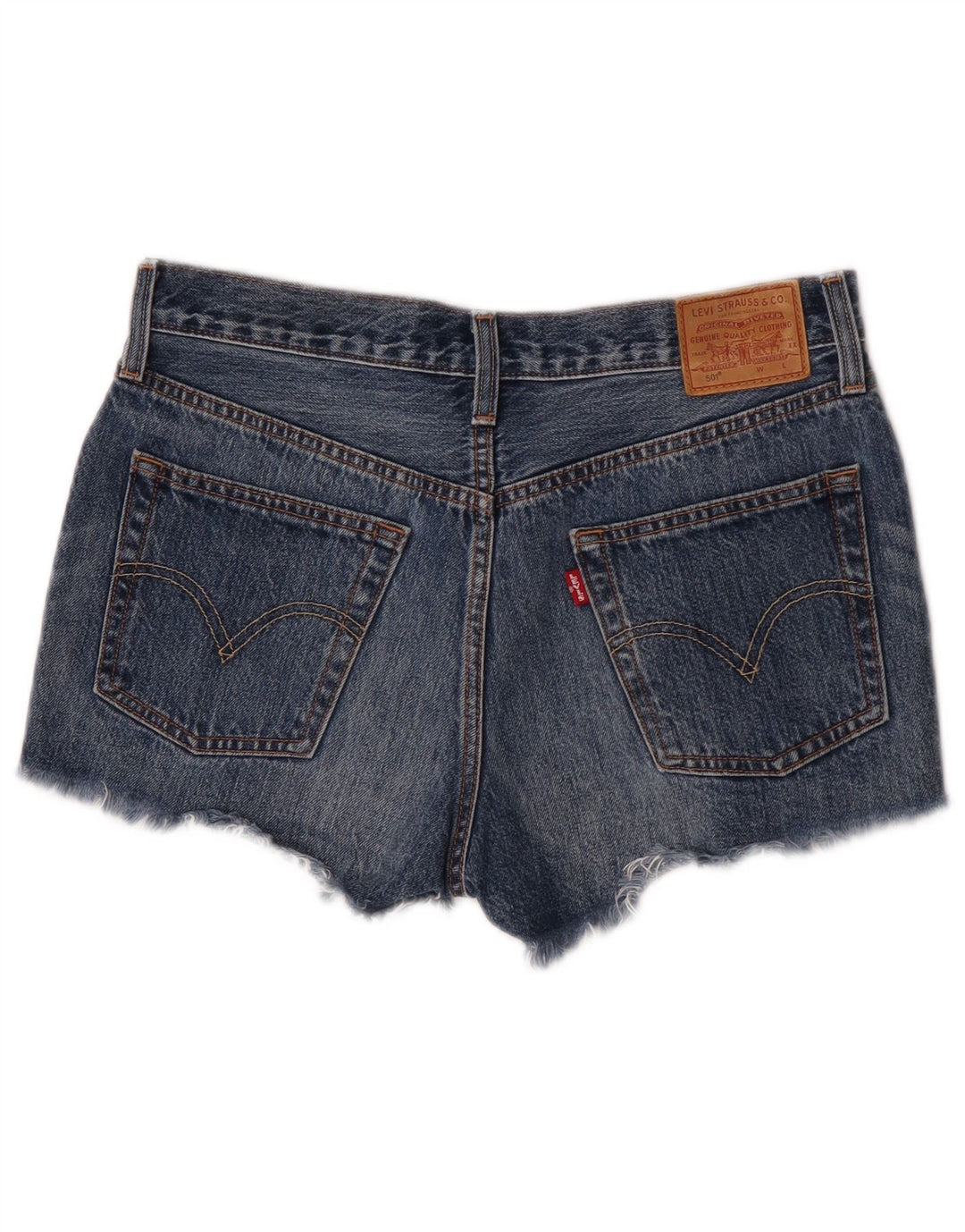Levi's Damen 501 Jeansshorts W28 mittelblaue Baumwolle
