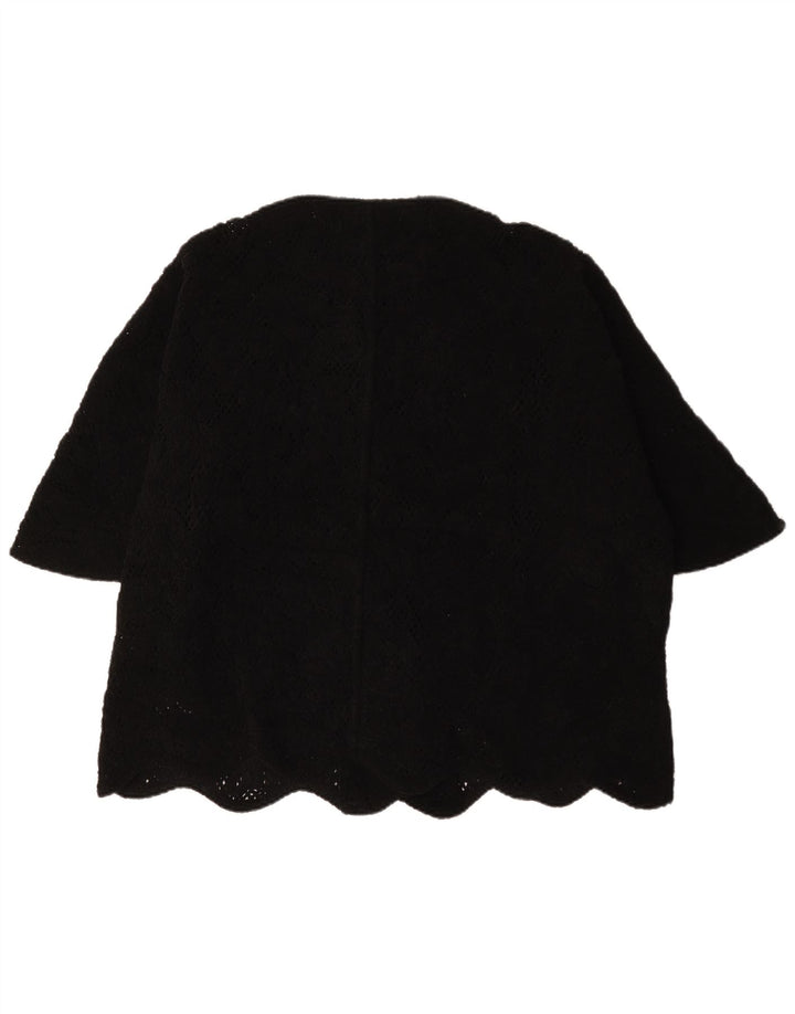 Zara Damen-Blazer, kurzärmelig, übergroß, Gr. 14, mittelschwarz