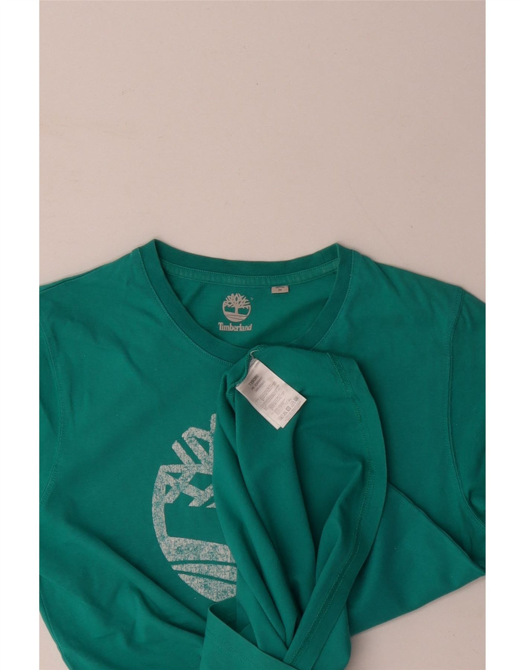 TIMBERLAND Herren Grafik-T-Shirt-Oberteil aus mittelblauer Baumwolle