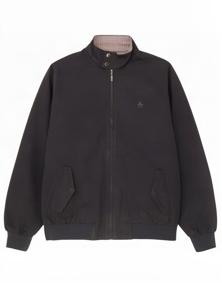 Penguin Herren Bomberjacke UK 40 Große marineblaue Baumwolle