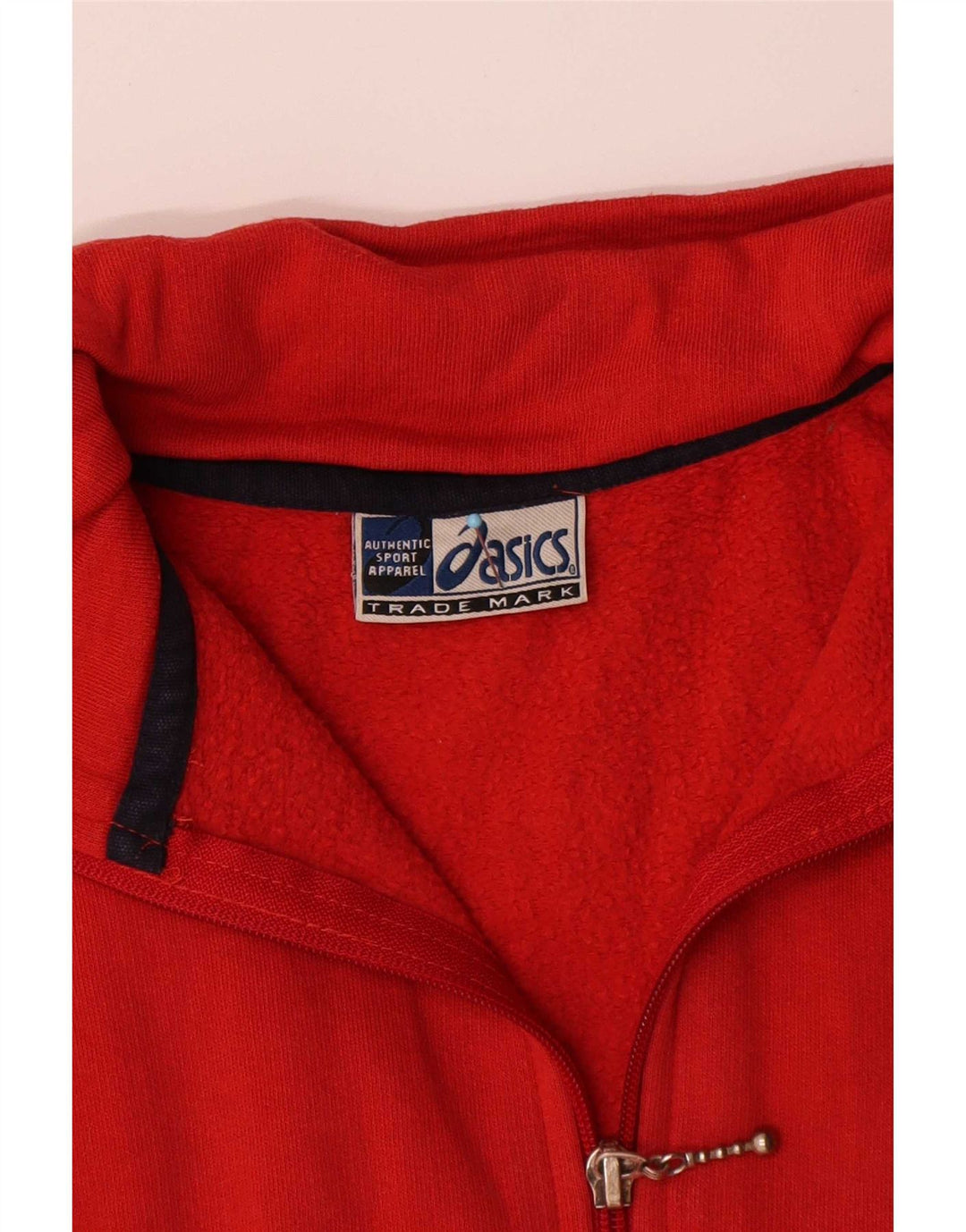 Asics Jungen-Trainingsanzug, Top-Jacke, 11–12 Jahre, rote Baumwolle