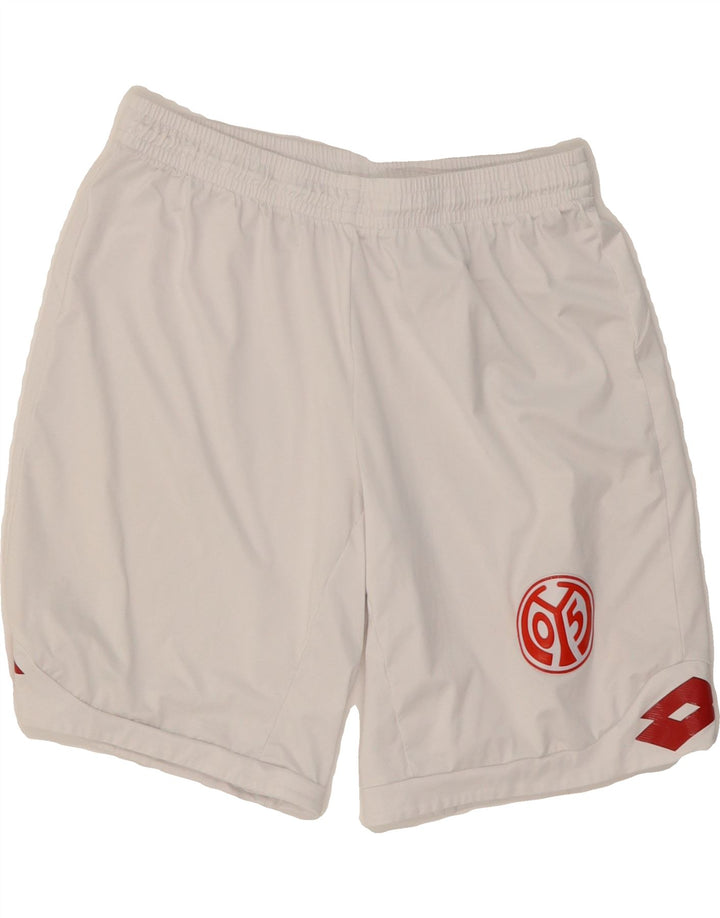 LOTTO Mens Graphic Sport Shorts Small  White Polyester Vintage Lotto and Second-Hand Lotto from Messina Hembry 