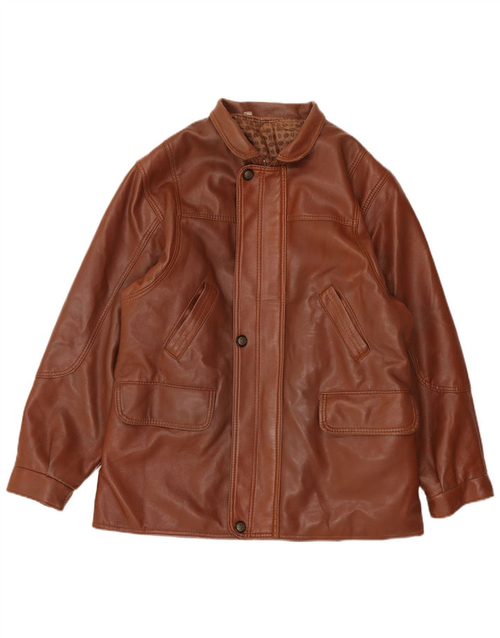 Vintage Herren Lederjacke UK 38 Mittelbraun