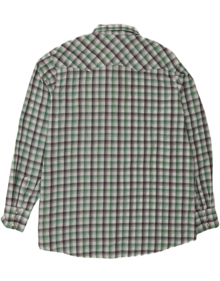 Wrangler Herren-Hemd, groß, 2XL, grün kariert, Baumwolle