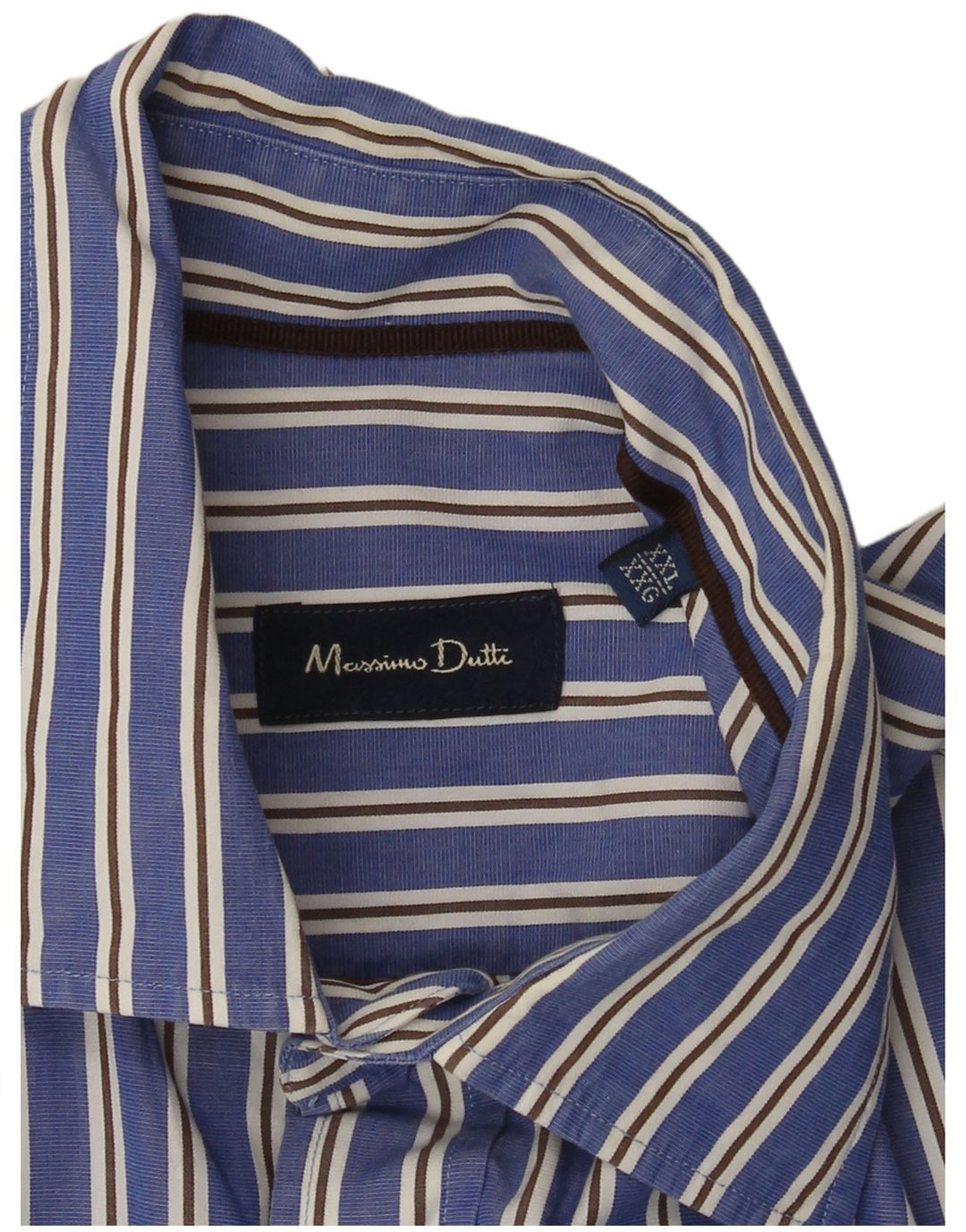 Massimo Dutti Herrenhemd 2XL Blau gestreift