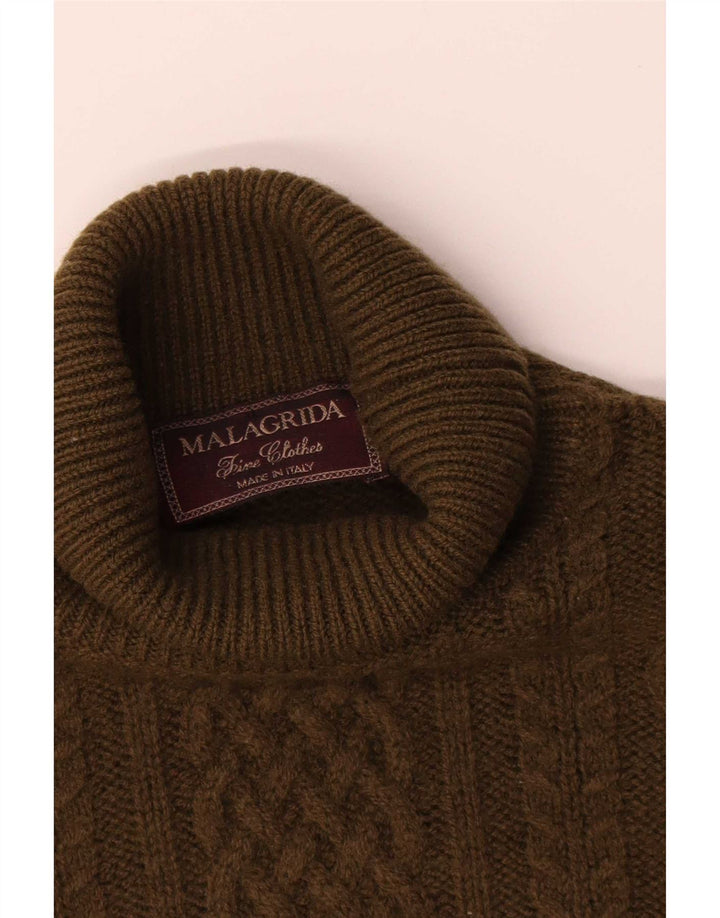 Malagrida Herren Rollkragenpullover Pullover XL Khaki