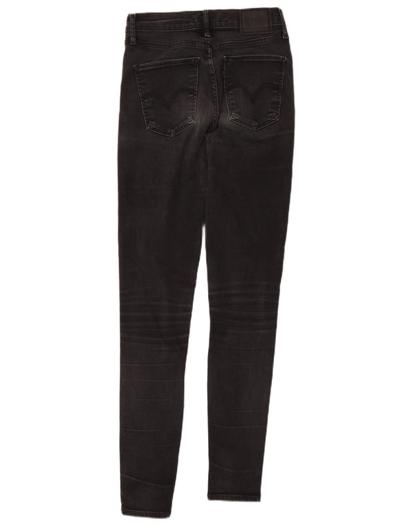 Levi's Damen Mile High Super Skinny Jeans W28 L32 Schwarz