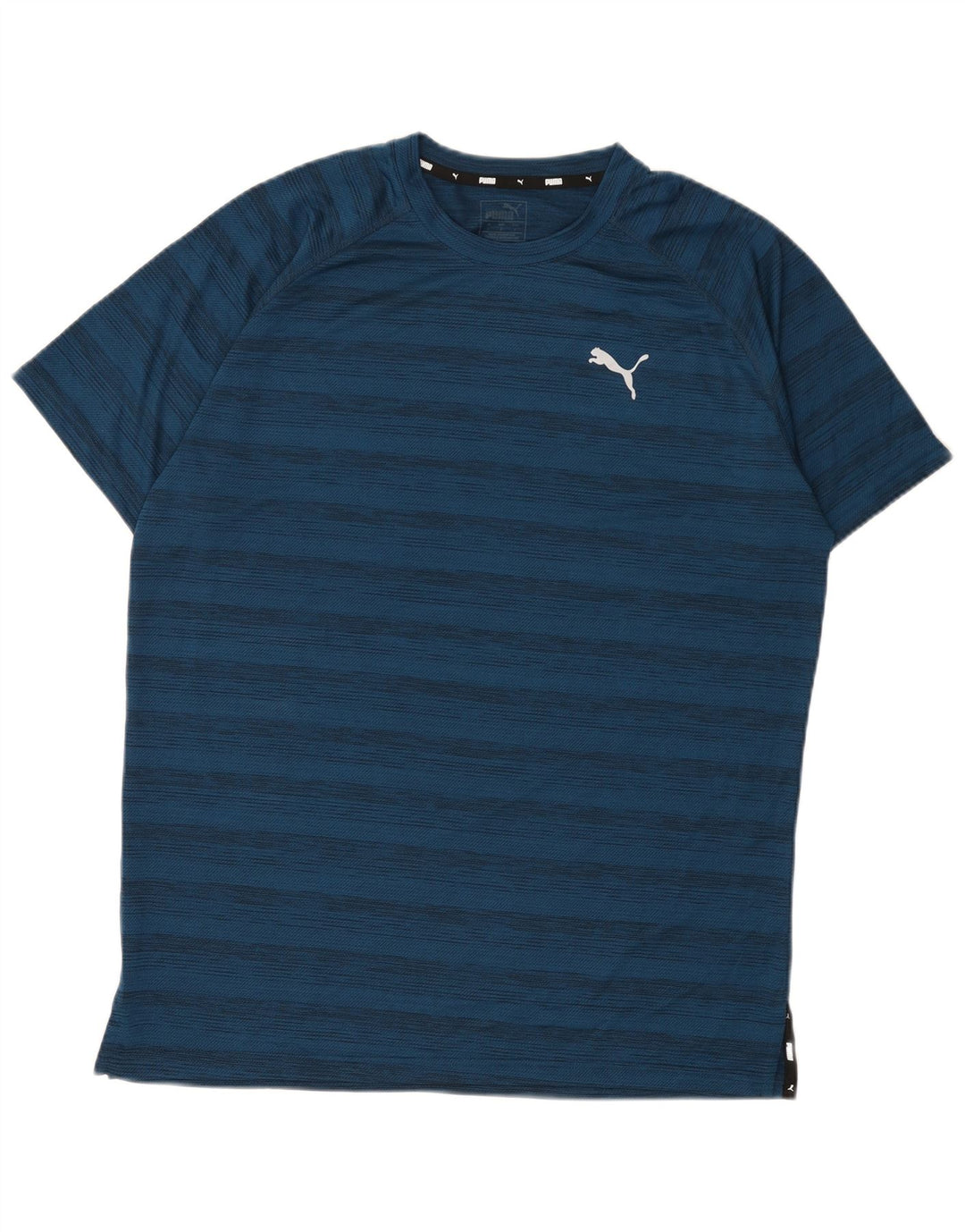 PUMA Herren T-Shirt Top Large Marineblau gestreift