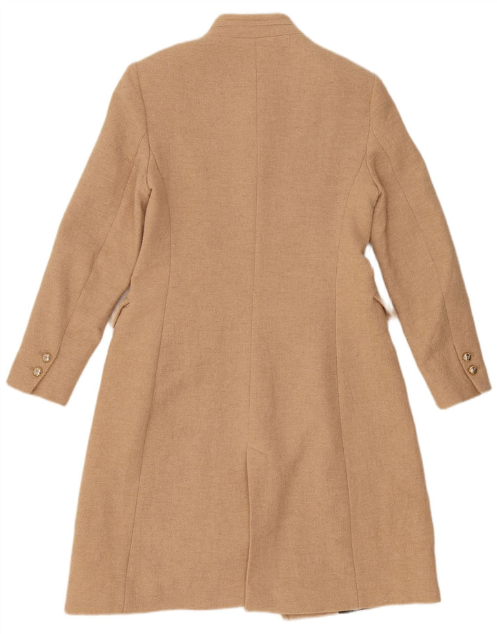 Zara Damen Mantel UK 12 Mittelbeige Wolle