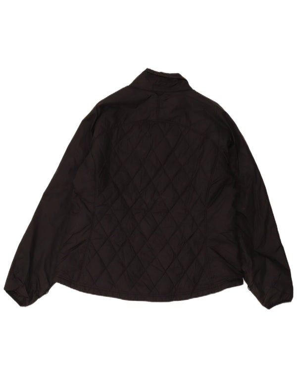 Eddie Bauer Damen Steppjacke UK 18 XL Schwarz Nylon