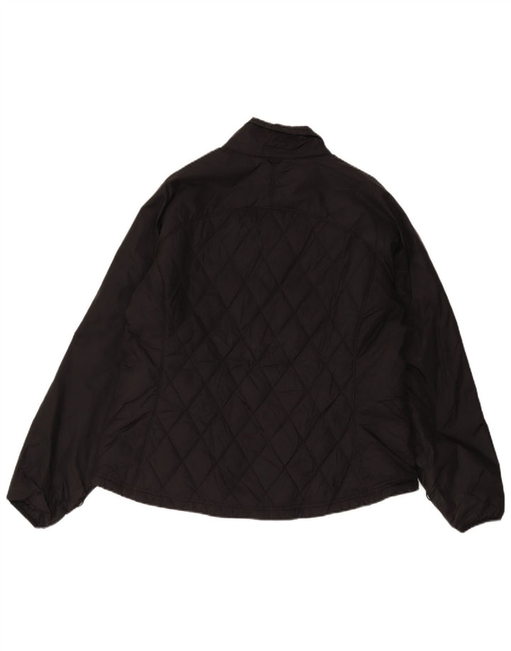 Eddie Bauer Damen Steppjacke UK 18 XL Schwarz Nylon