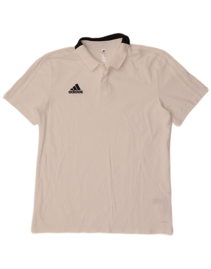 Adidas Herren Poloshirt Große weiße Baumwolle