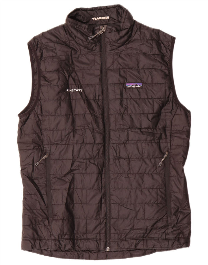Patagonia Herren Wattierte Weste UK 38 Medium Schwarz Polyester