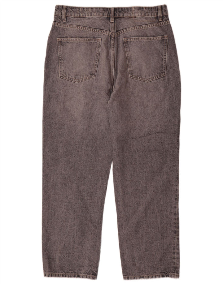 Zara Damen Straight Jeans EU 42 Large W32 L27 Grau