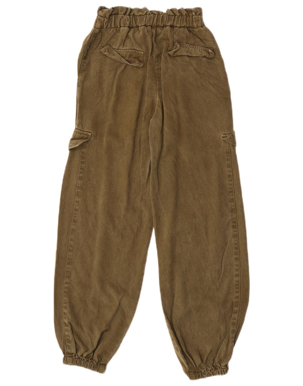 Zara Mädchen-Jogger-Cargohose mit hoher Taille, 11–12 Jahre, W24, L25, Khaki