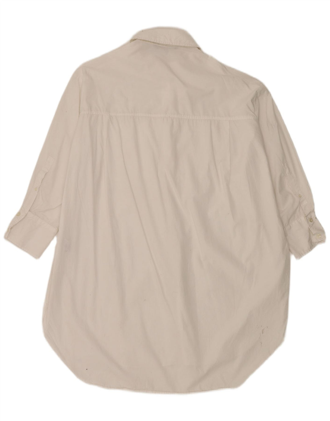 ZARA Damen-Oversize-Hemdkleid, UK-Größe 44, mittelweiße Baumwolle