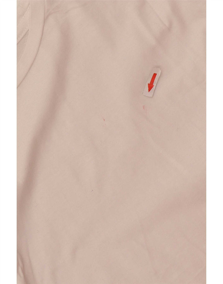 Zara Damen Crop T-Shirt Top UK 14 Mittelweiße Baumwolle