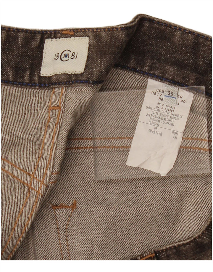 CERRUTI 1881 Herren Straight Jeans W36 L31 Braune Baumwolle