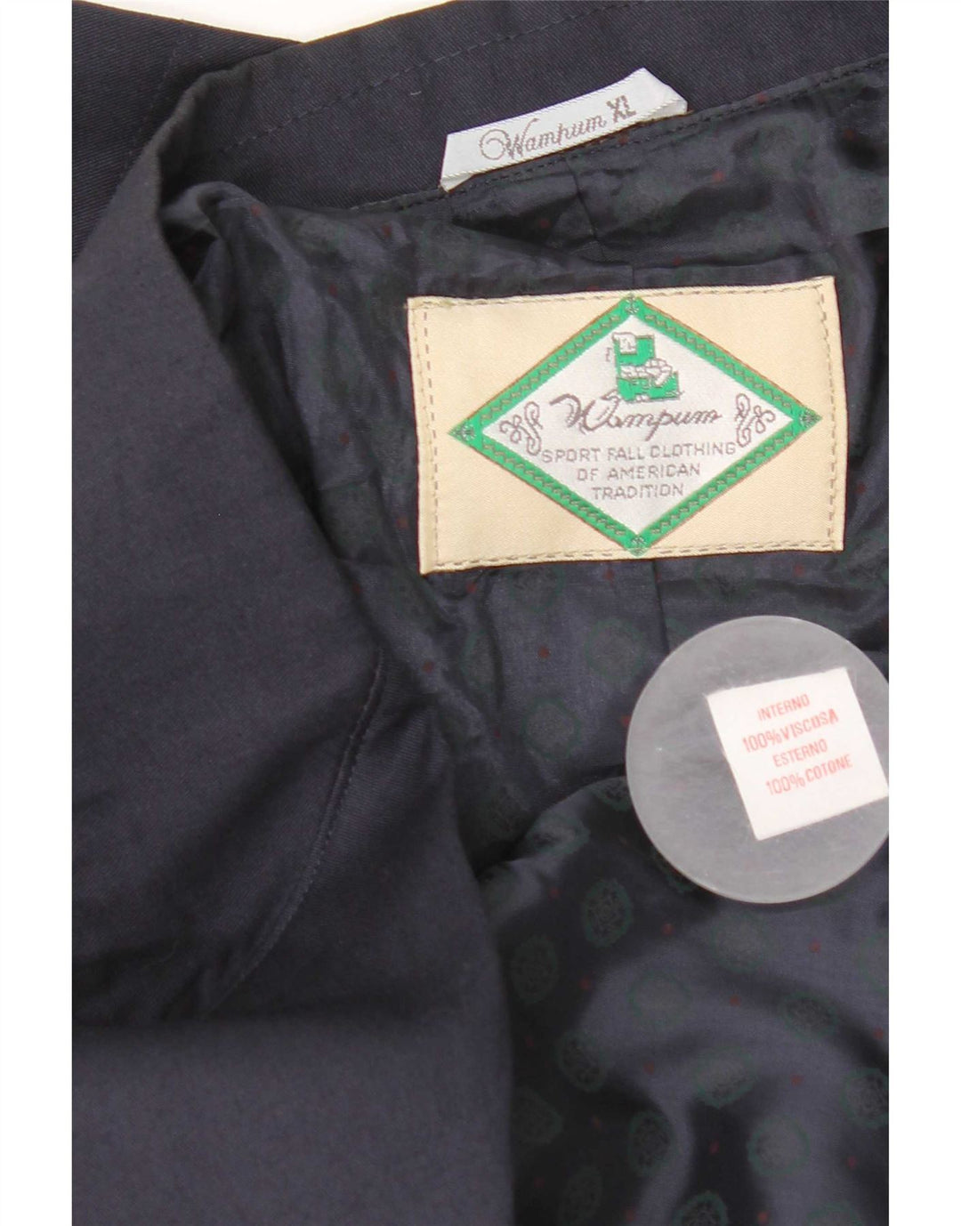Wampum Herren-Blazer mit 2 Knöpfen, XL, marineblau, Baumwolle