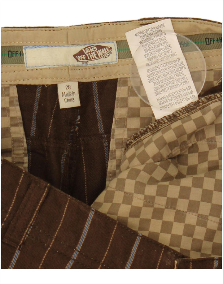 Vans Herren-Chinoshorts W28, klein, braun gestreift, Polyester