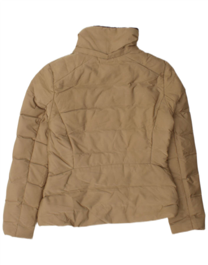 Zara Damen Wattierte Jacke UK 12 Medium Beige