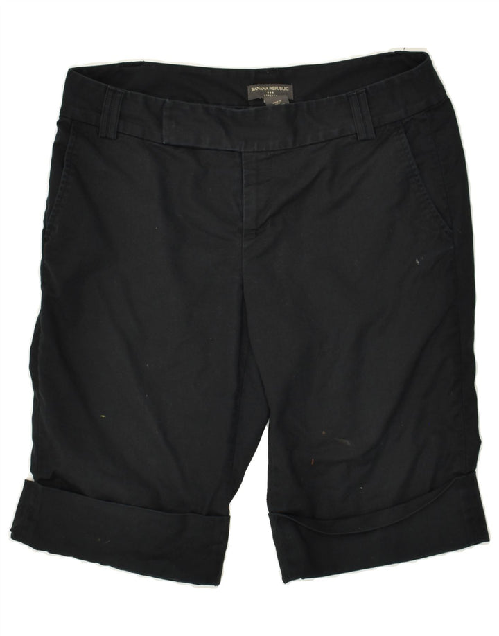 BANANA REPUBLIC Womens Bermuda Shorts US 10 Large W32 Black Cotton | Vintage Banana Republic | Thrift | Second-Hand Banana Republic | Used Clothing | Messina Hembry 