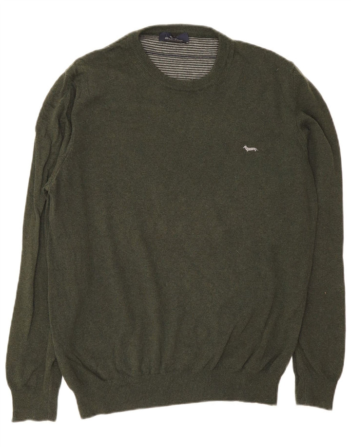 Harmont & Blaine Herren-Pullover mit Rundhalsausschnitt, groß, grün, Polyamid