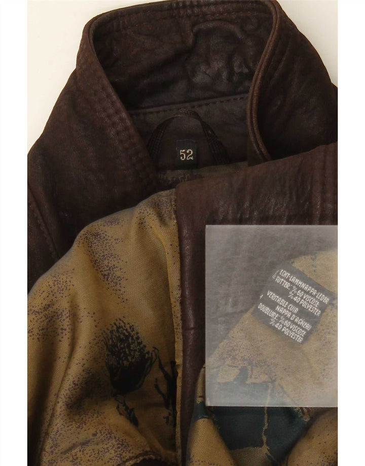 Vintage Herren Lederjacke IT 52 XL Braun