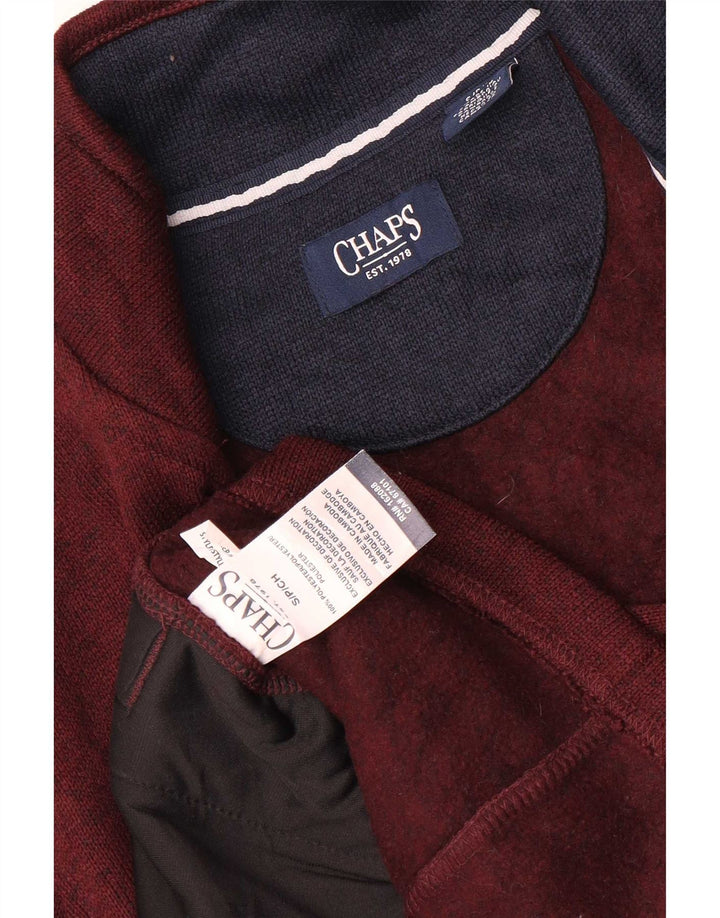 Chaps Herren-Trainingsanzug-Oberteil, Jacke, klein, Burgunderrot, Polyester
