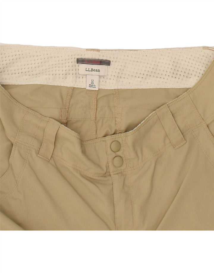 L.L.BEAN Womens Cargo Shorts US 12 Large W34  Beige Nylon Vintage L.L.Bean and Second-Hand L.L.Bean from Messina Hembry 