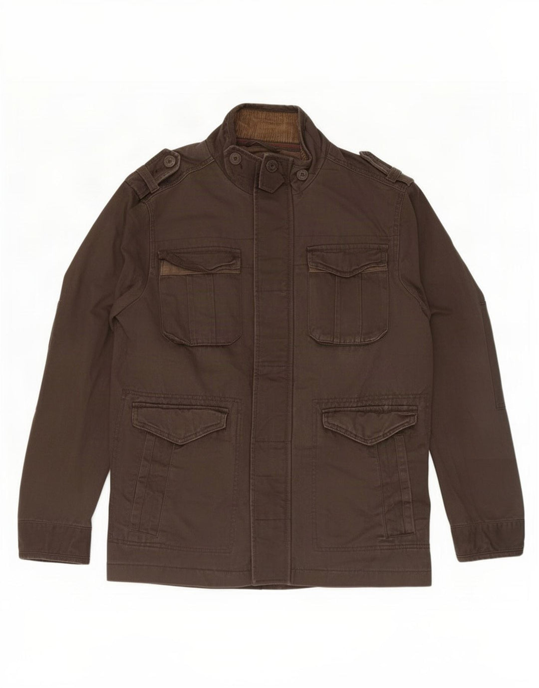 Fat Face Herren-Militärjacke, UK 38, mittelbraune Baumwolle
