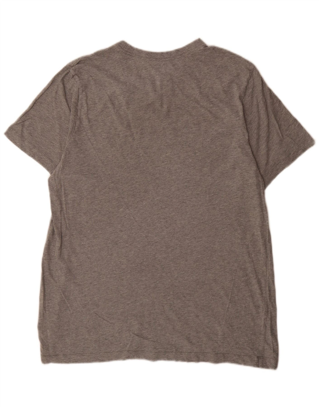 Nike Herren-T-Shirt mit Swoosh-Grafik, Größe L, aus grauer Baumwolle