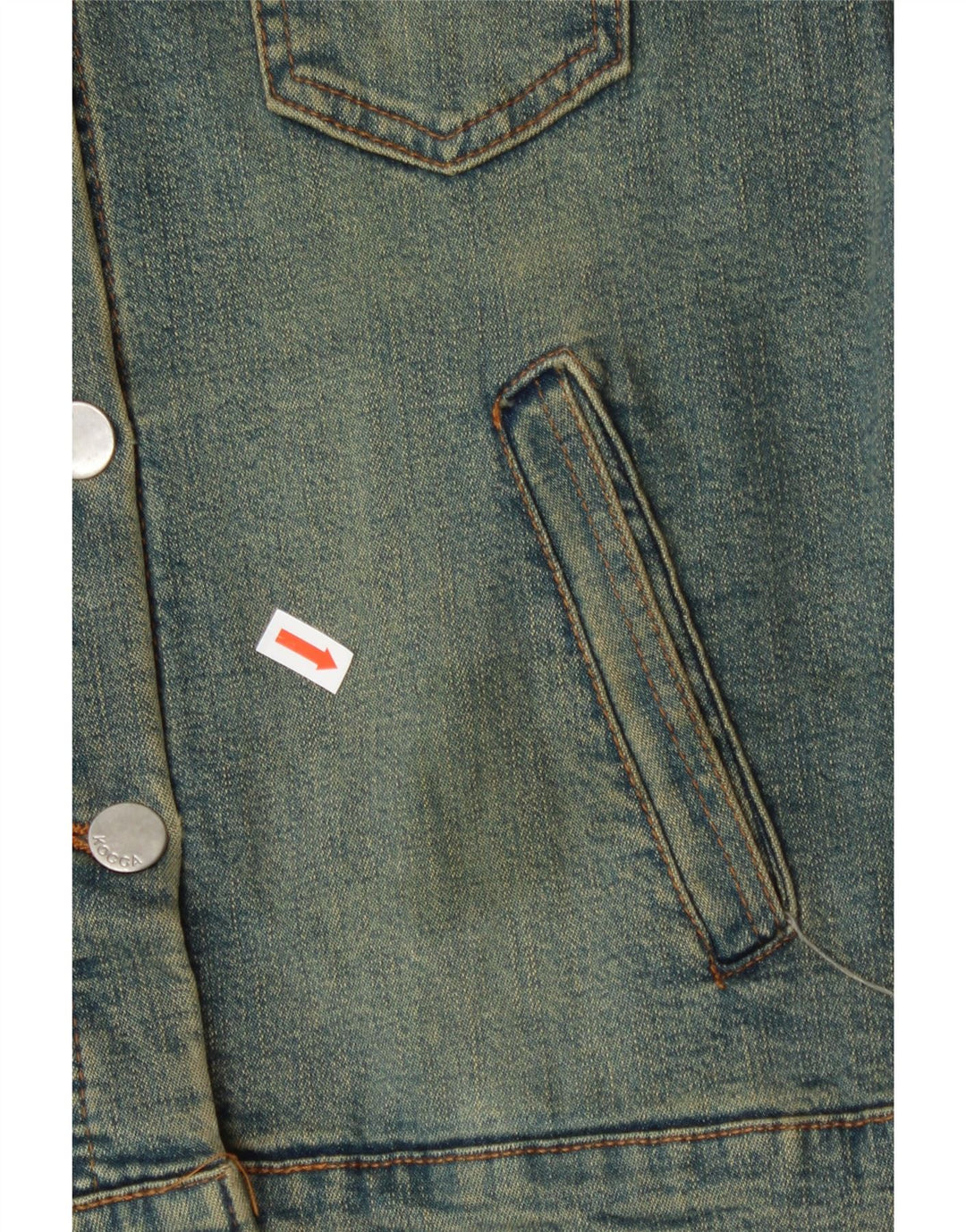 KOCCA Womens Crop Denim Jacket UK 10 Small Blue