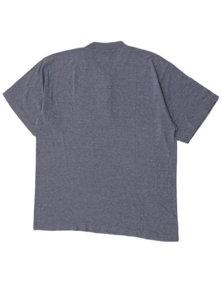 Champion Herren T-Shirt Top XL Blau meliert Baumwolle