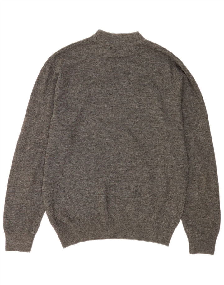 Zara Herren-Pullover mit Rollkragen, mittelgraues Acryl