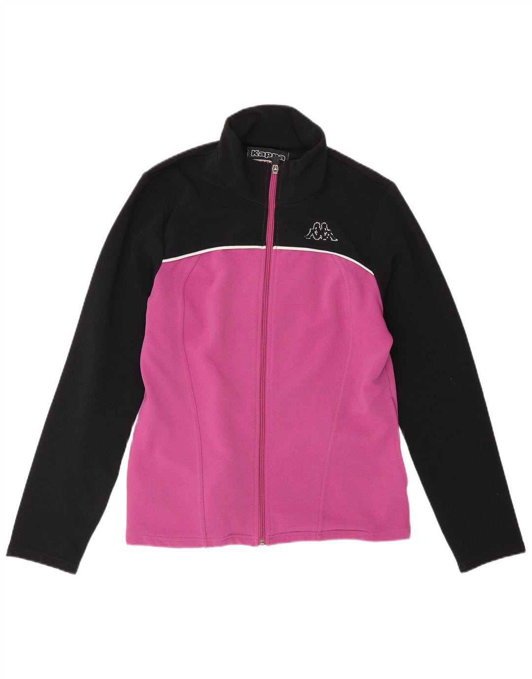 Kappa Damen-Trainingsanzug-Oberteiljacke UK 14 Large Lila Colourblock Polyester