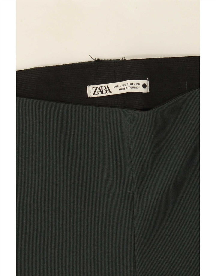 Zara Damen Flare Leggings UK 8 Small Grün