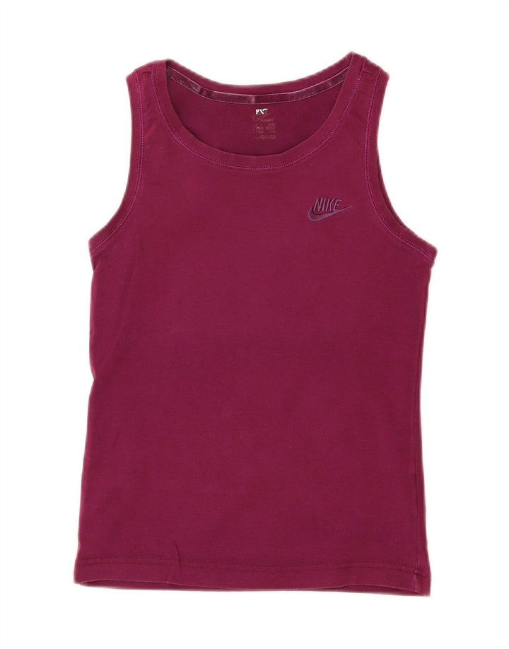 NIKE Womens Vest Top UK 10 Small Purple Cotton Vintage Nike and Second-Hand Nike from Messina Hembry 