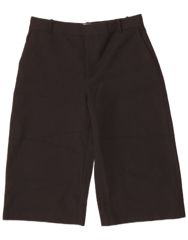 Zara Damen Capri-Hose mit hoher Taille, XL, Schwarz