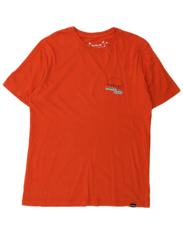 HURLEY Herren-T-Shirt mit Grafik, Größe S, Orange, Baumwolle