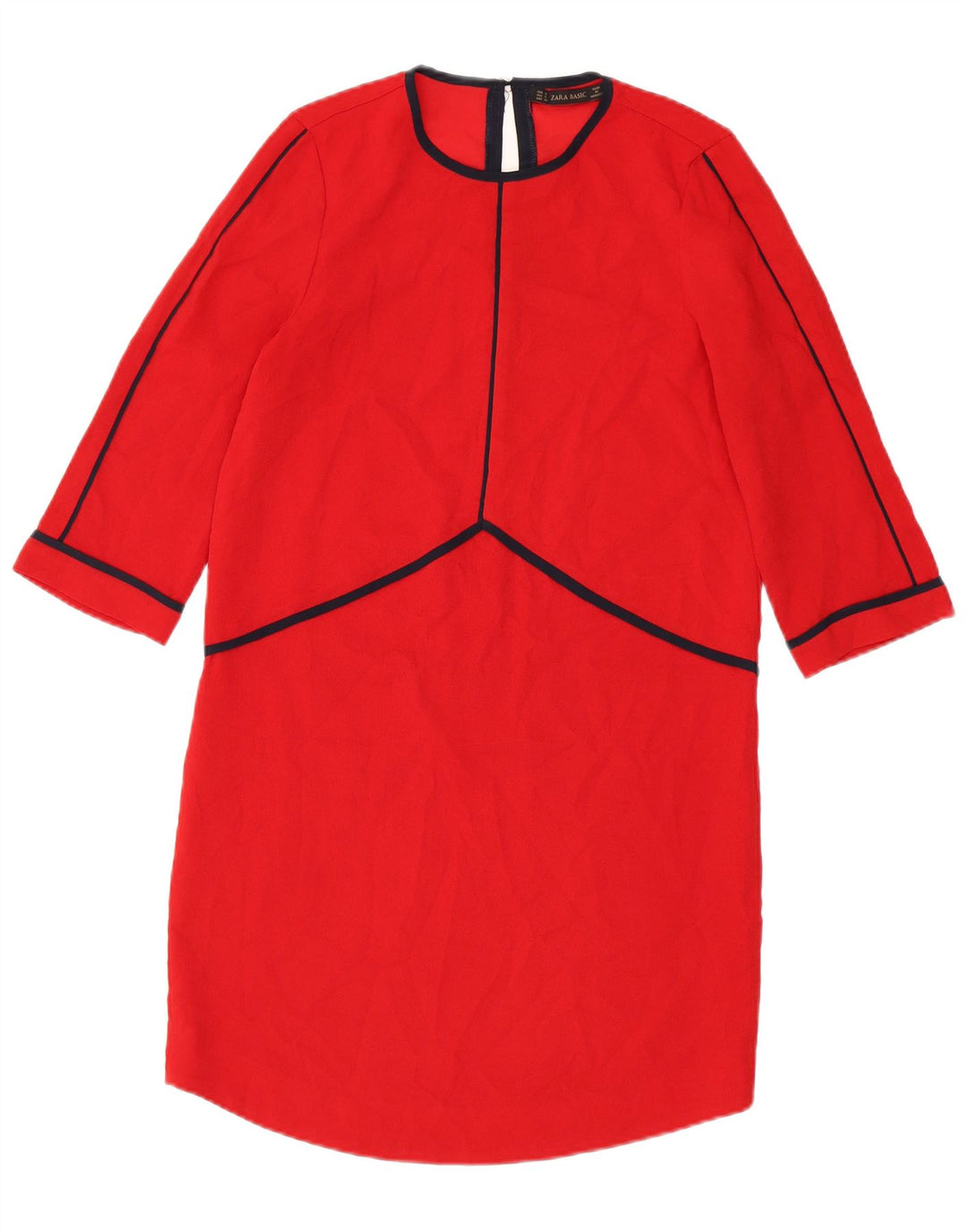 ZARA Damen Etuikleid mit kurzen Ärmeln, Gr. 10, Größe S, Rot
