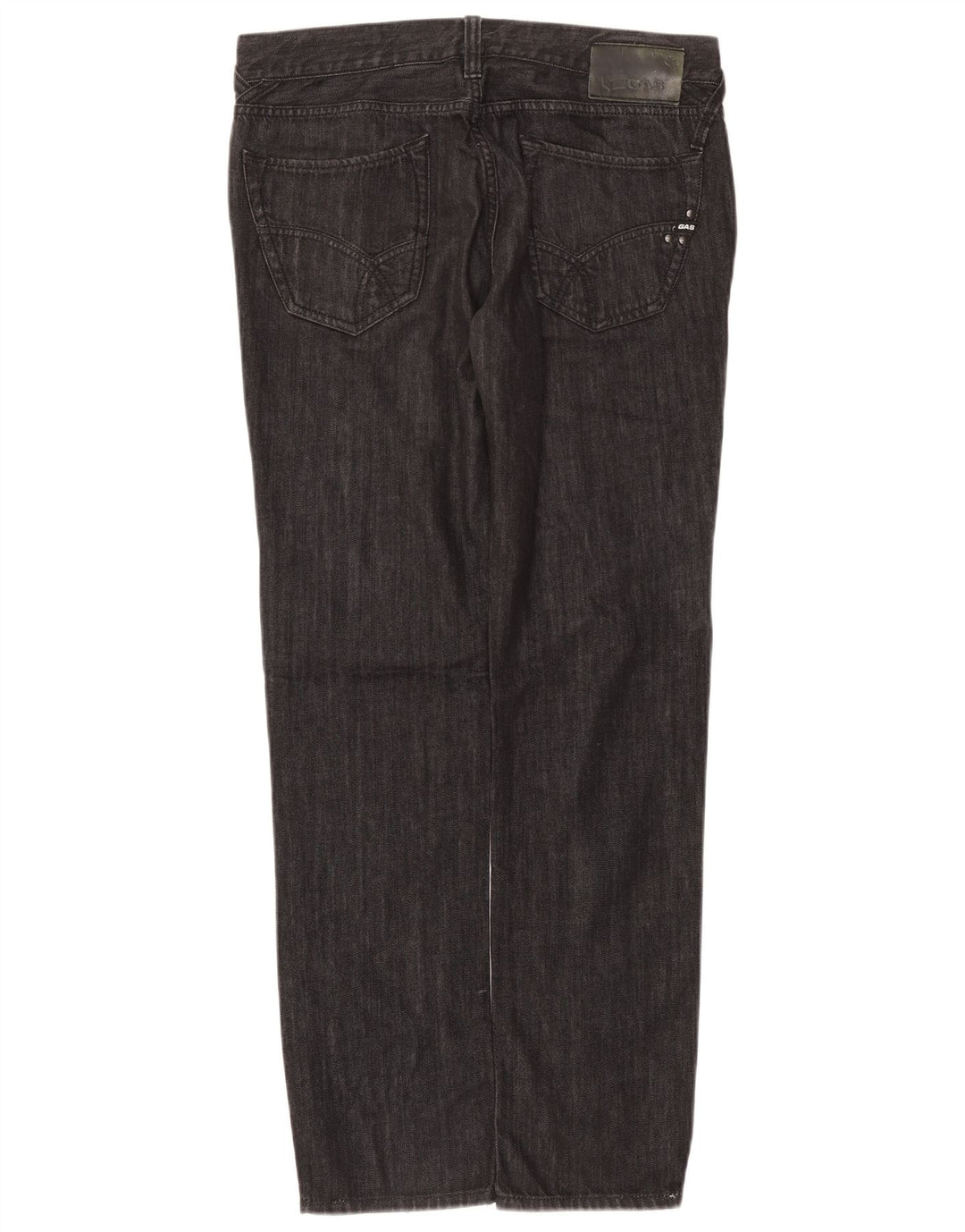 Gas Herren Straight Jeans W33 L34 Graue Baumwolle