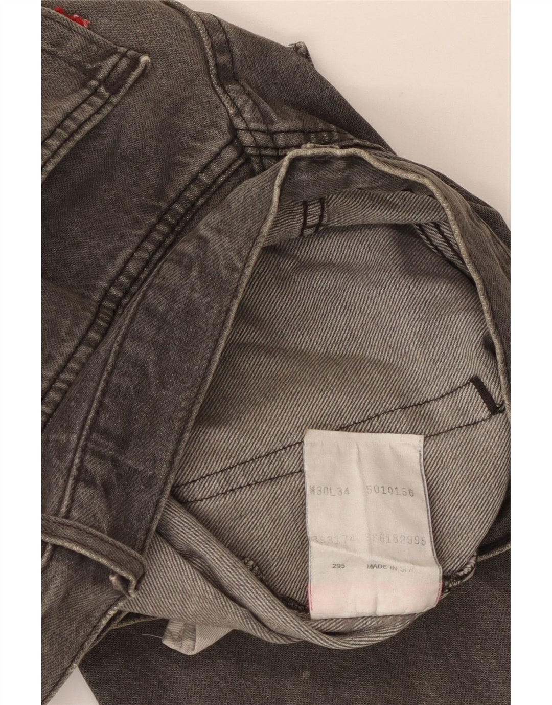 Levi's Herren Straight Jeans W30 L34 Graue Baumwolle