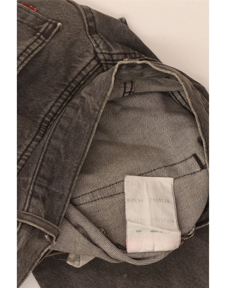 Levi's Herren Straight Jeans W30 L34 Graue Baumwolle