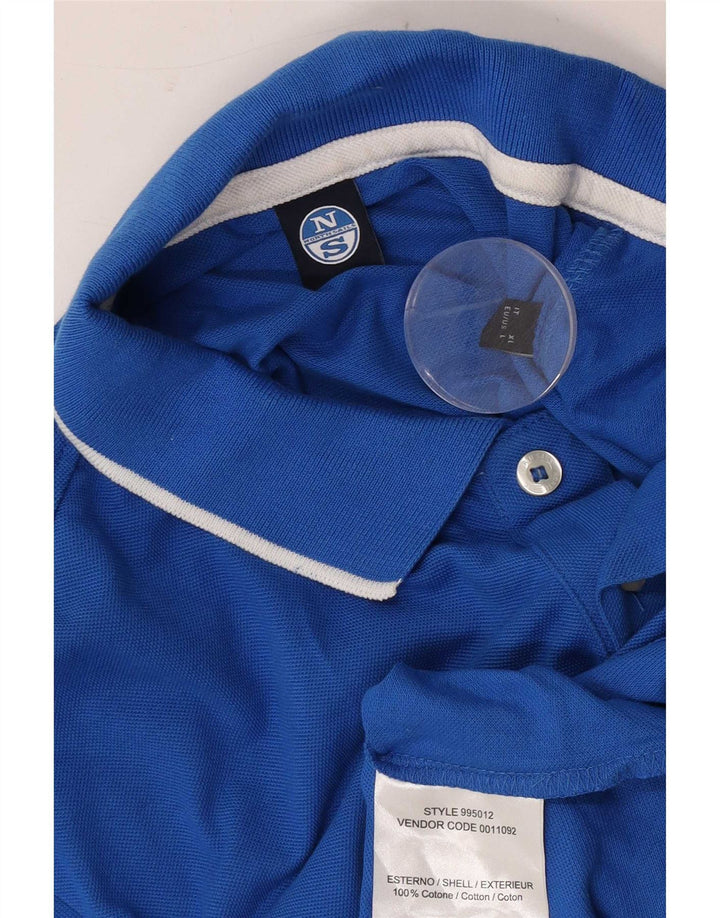 North Sails Herren-Poloshirt, große blaue Baumwolle