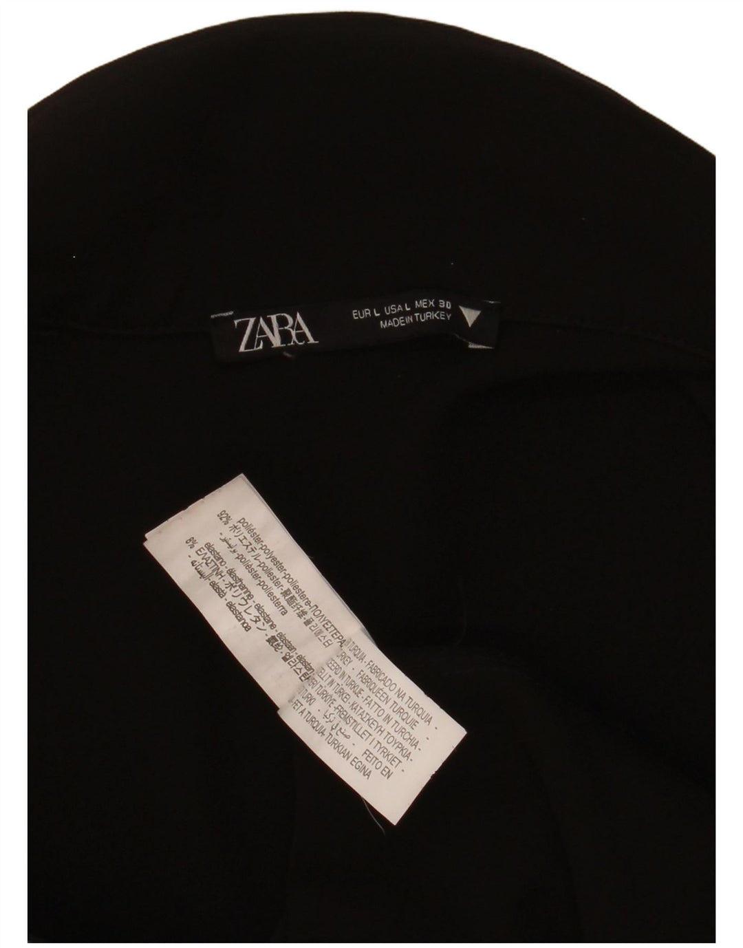 Zara Damen-Body mit Rollkragen, Größe 44, Schwarz, Polyester