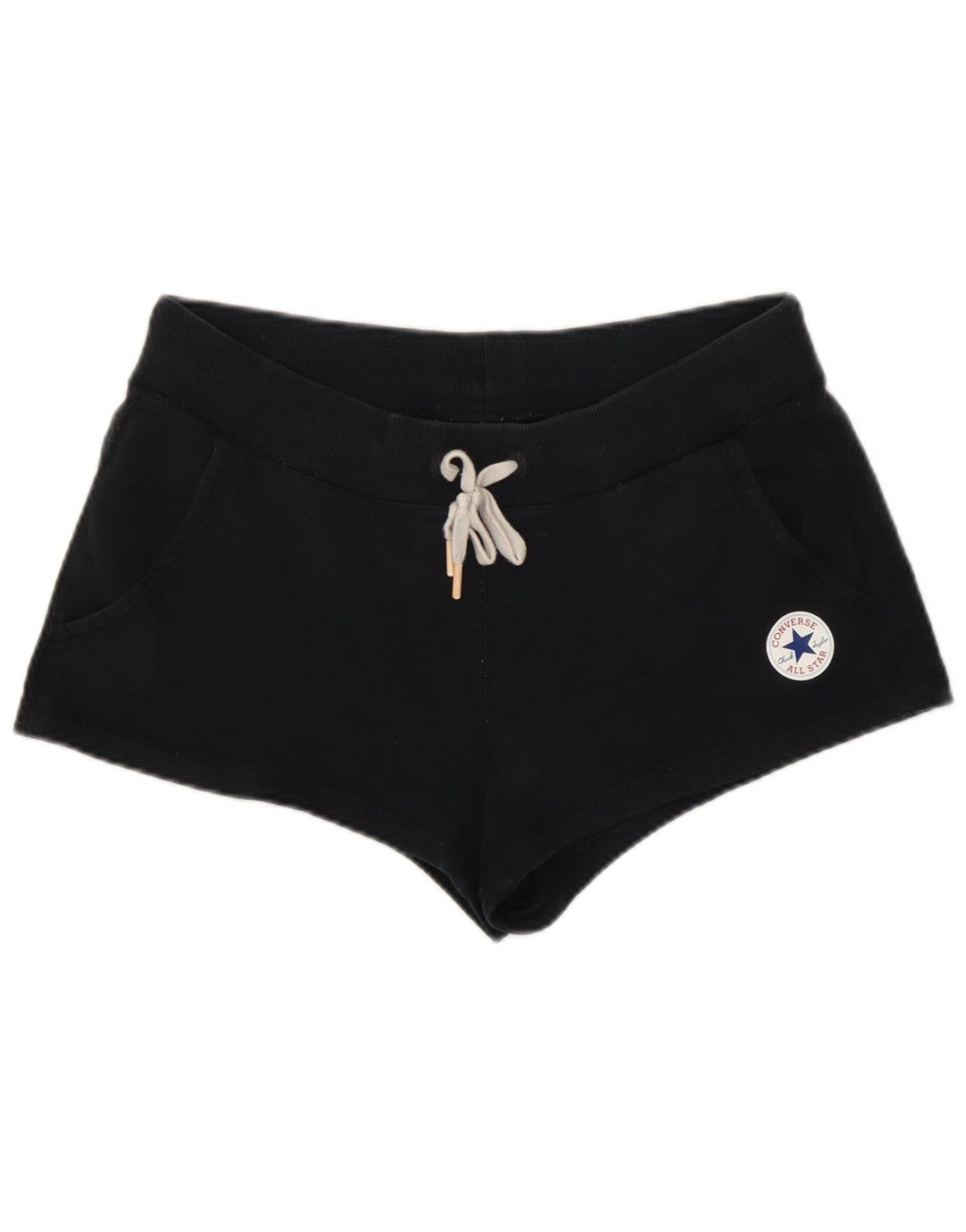 Converse Damen Sportshorts UK 14 Mittelschwarze Baumwolle