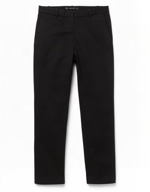 Zara Damen Slim Chino Hose EU 34 2XS W24 L26 Schwarz